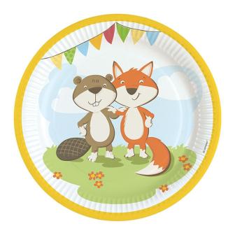 Pappteller "Tierische Freunde" 8er Pack