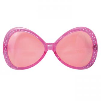 Große 70er Party-Brille Diamond 16,5 cm-pink