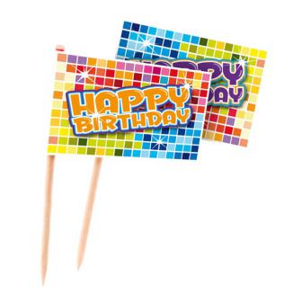 Party-Picker "Happy Crazy Birthday" 24er Pack