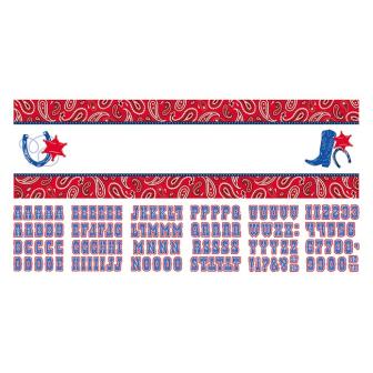 Personalisierbares Banner "Bandana und Jeans-Style" 165 x 51 cm