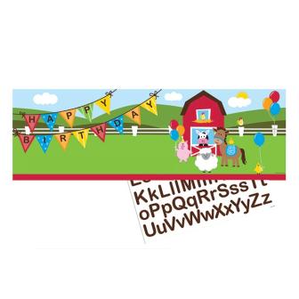 Personalisierbares Folienbanner "Meine kleine Farm" 152 cm