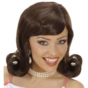 Perücke "50er-Style"-braun