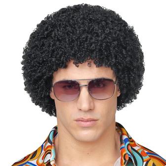 Perücke "Minipli" -schwarz