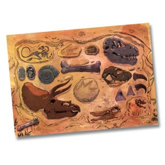 Platzset "Dinosaurierleben" 6er Pack