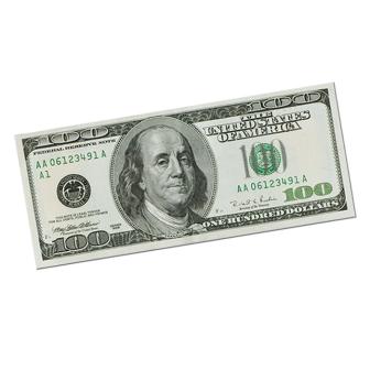 Raumdeko 100-Dollar-Schein 45 cm 