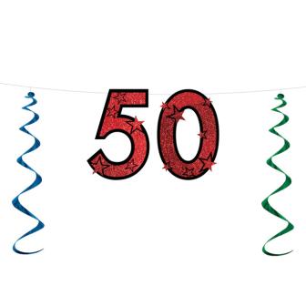 Raumdeko "Glitzernde 50" 2,1 m