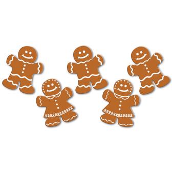 Raumdeko "Kleine Lebkuchen-Figuren" 10er Pack