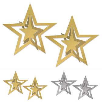 Raumdeko "Stern" aus Pappe 2er Pack