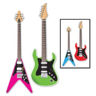 Raumdeko "Bunte Gitarren" 91 cm 2er Pack