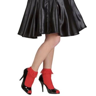 Rüschensöckchen-rot