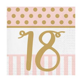Servietten "18. Geburtstag Ladylike" 20er Pack