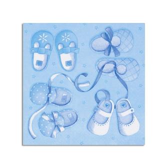 Servietten "Baby-Alarm" 20er Pack-hellblau