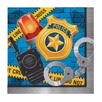Servietten "Coole Polizei" 16er Pack