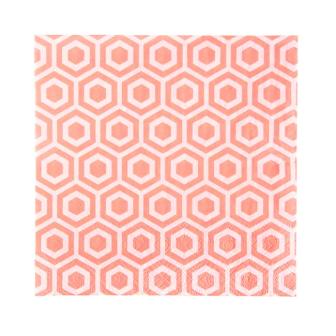 Servietten "Musterhaft" 20er Pack-koralle