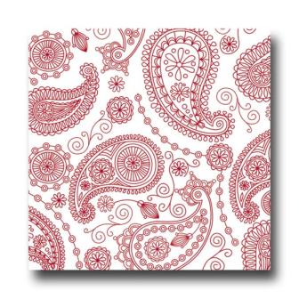 Servietten "Paisley Muster" 20er Pack-rot