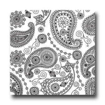Servietten "Paisley Muster" 20er Pack-schwarz