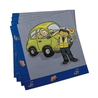 Servietten "Polizei im Einsatz" 20er Pack