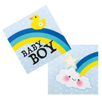 Servietten "Schnulleralarm" 12er Pack-blau