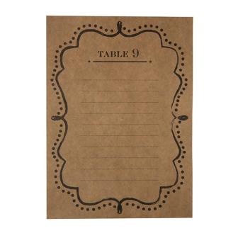 Sitzordnung "Vintage" 1 - 10-natur