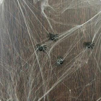 Spinnengewebe mit 6 Spinnen 20g