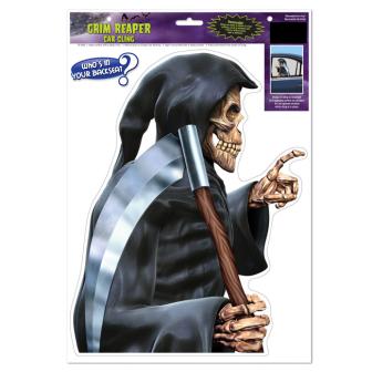 Statisch haftende Aufkleber "Sensenmann"