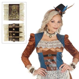 Steampunk Manschetten "Zielsicher"
