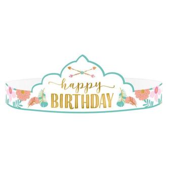 Tiara "Boho Birthday Girl" 8er Pack