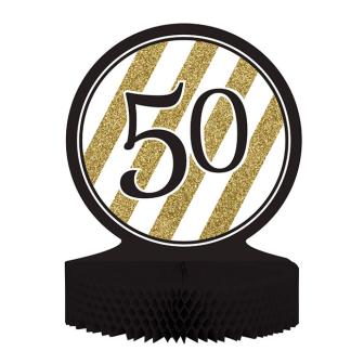 Tischdeko "Black & Gold 50" 30 cm