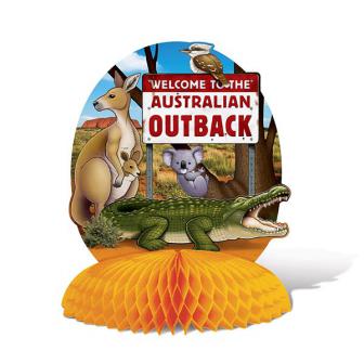 Tischdeko mit Wabenpapier "Australian Outback" 25 cm