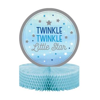 Tischdeko mit Wabenpapier "Little Star" 29,5 cm-blau