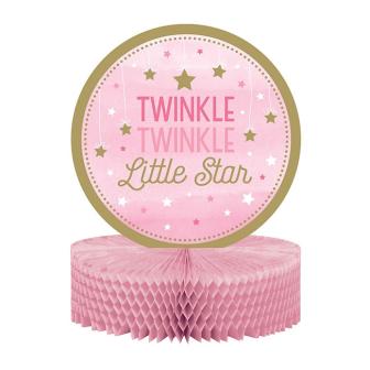 Tischdeko mit Wabenpapier "Little Star" 29,5 cm-rosa