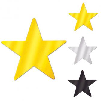 Tischdeko "Leuchtende Sterne" 9,5 cm 12er Pack