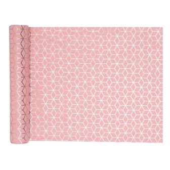 Tischläufer "Edler Geo-Print" 0,28 x 3 m-rosa