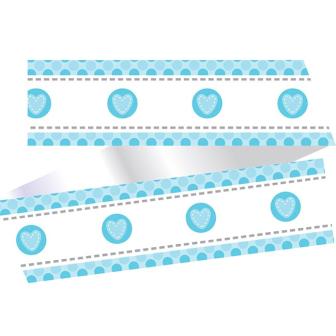 Tortenband "Happy Baby" 100 cm-hellblau