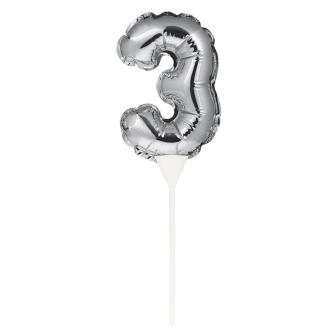 Tortenstecker "Silberne Zahl"-3