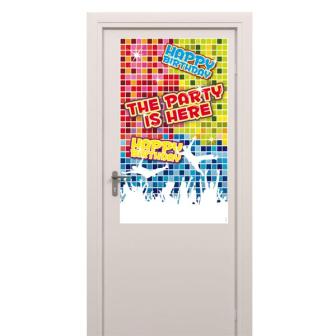 Türdeko "Happy Crazy Birthday" 120 x 70 cm