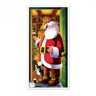Türdeko "Weihnachtsmann" 76 x 152 cm