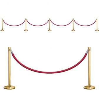 Wanddeko VIP Absperrung Roter Teppich