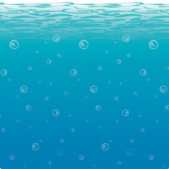 Wanddeko Meer mit Blasen 1,2 x 6,8 m