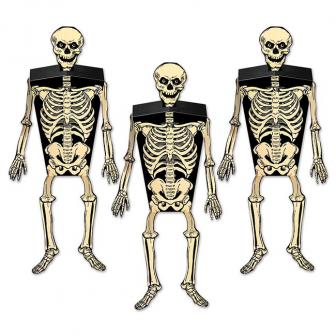 Raumdeko "Gruseliges Skelett" 16 x 5,1 cm 3er Pack
