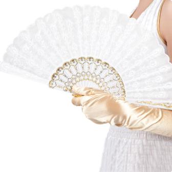 Weißer Fächer "Sevilla" 25 cm