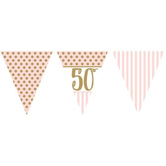 Wimpel-Girlande "50. Geburtstag Ladylike" 3,7 m