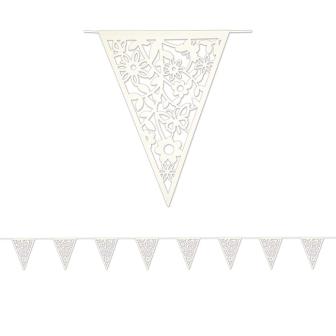 Wimpel-Girlande "Ausgestanzte Blumen" 3,66 m