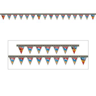 Wimpel-Girlande Happy Birthday "Cars" 220 cm