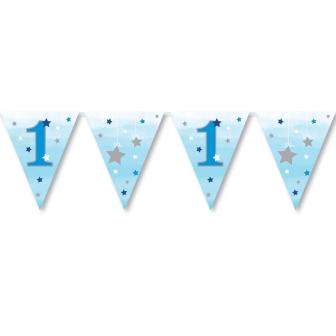 Wimpel-Girlande "Little Star" 3,7 m-blau