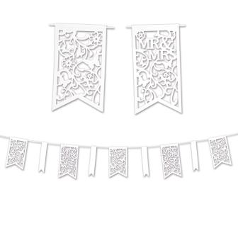 Wimpel-Girlande "Mr & Mrs" 3,66 m