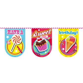 Happy Birthday-Girlande "Candy" 10m