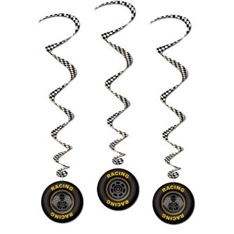 Wirbel-Deckenhänger Rennreifen 107 cm 3er Pack