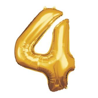 XL Folienballon-Zahl Gold-4