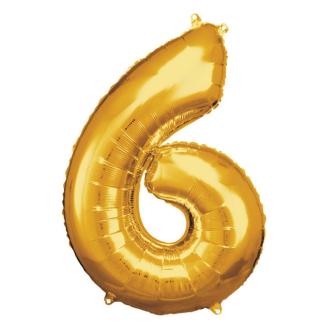 XL Folienballon-Zahl Gold-6